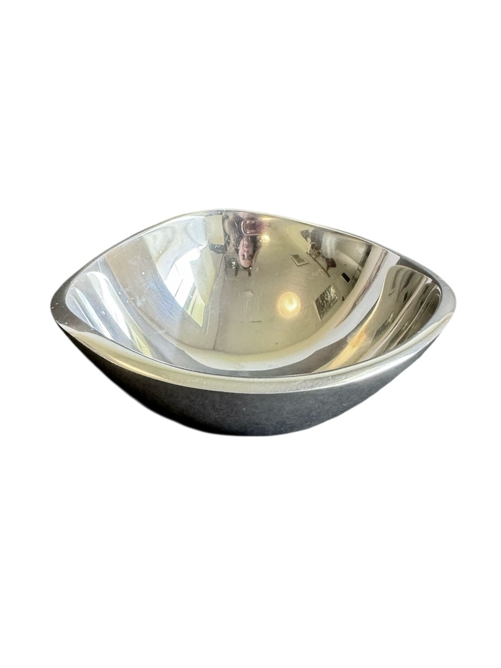 Nambe‎ Tri-Corner Small Bowl Decorative Silver Trinket Catchall Dish Nut 4.5"